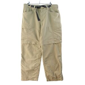 The North Face Mens L 36x30 Convertible Cargo Pants Hiking Outdoor Tan Camping